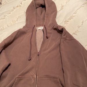 Aritzia TNA Cozy Fleece Boyfriend Zip Hoodie